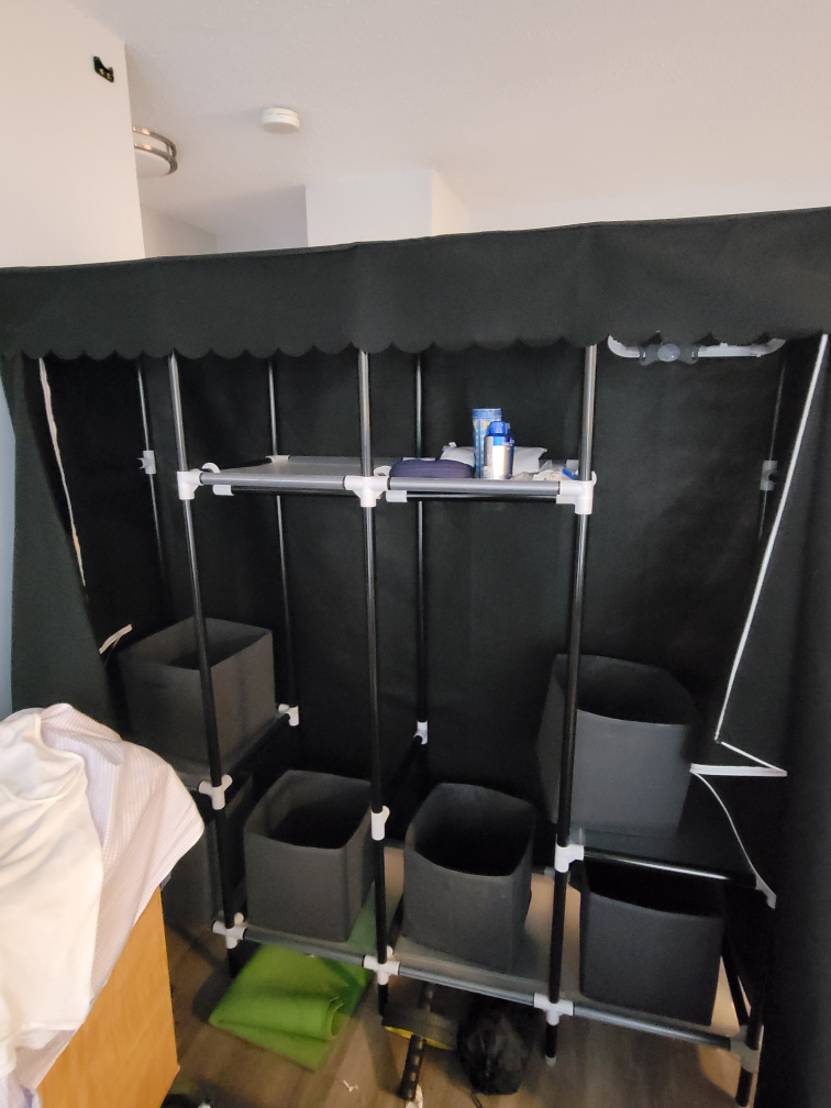 Portable Closet Organizer Wardrobe - Black - photo 2