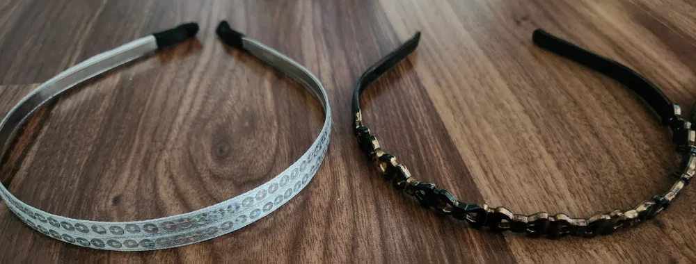 Set of 4 Headbands - Silver, Leopard, Green, Black image indicator(3)