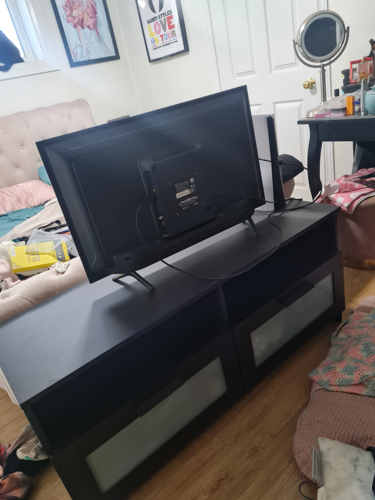 dark brown TV Stand with Storage