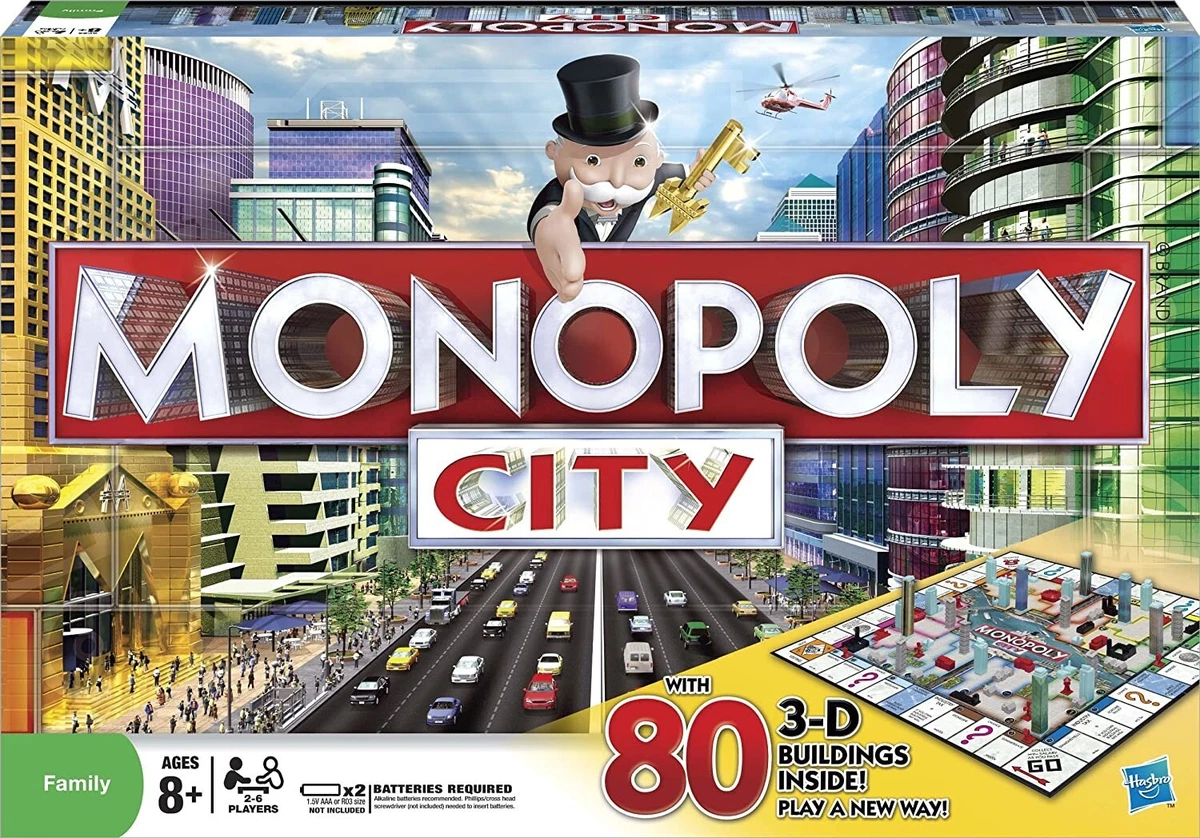 MONOPOLY CITY Editon with 80 3-D Buildings