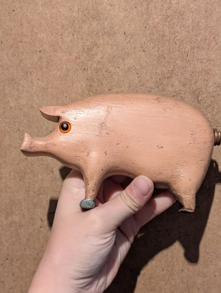 Vintage Handcrafted Pig Wall Decor thumbnail