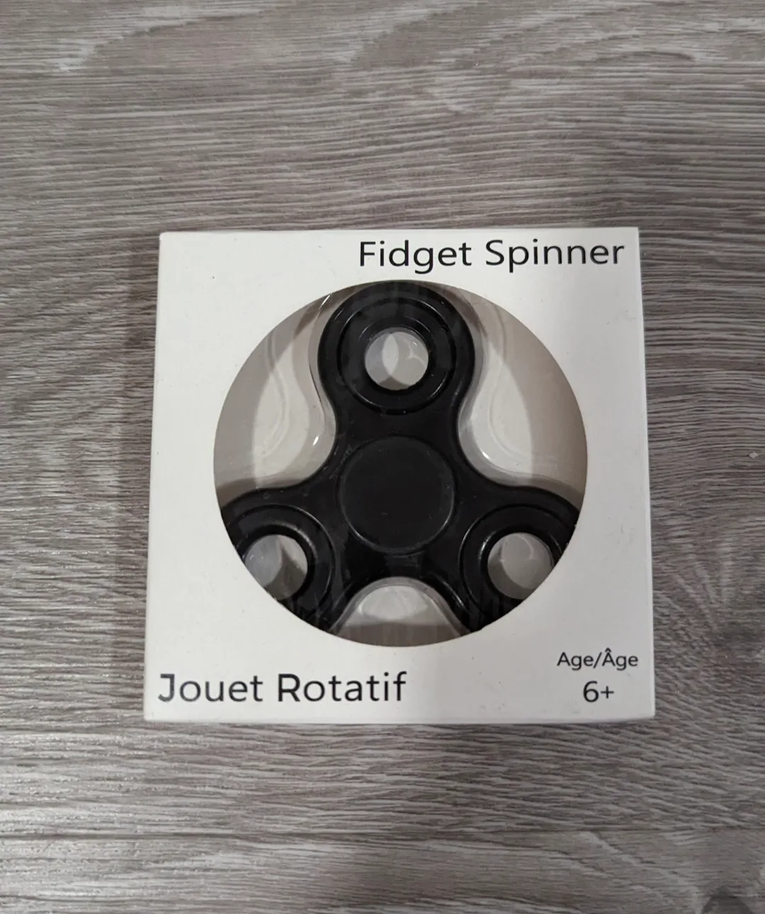 Brand New Black Fidget Spinner - Jouet Rotatif Age 6+ thumbnail