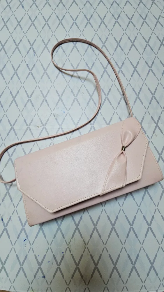 Light Pink Shoulder Bag w/ Bow thumbnail