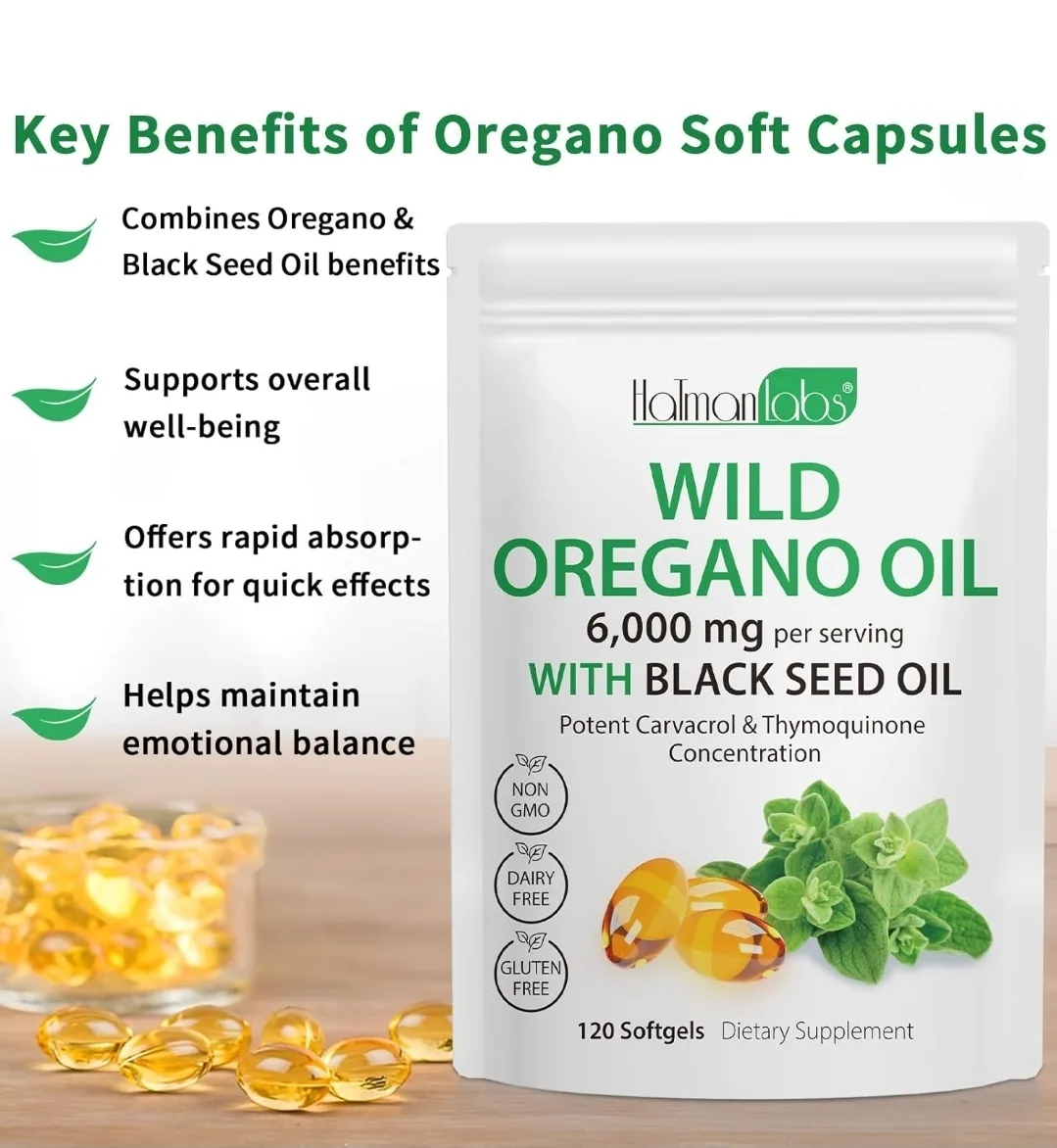 Oil of Oregano with Black Seed Oil – 6000mg | 120 Softgels image indicator(7)