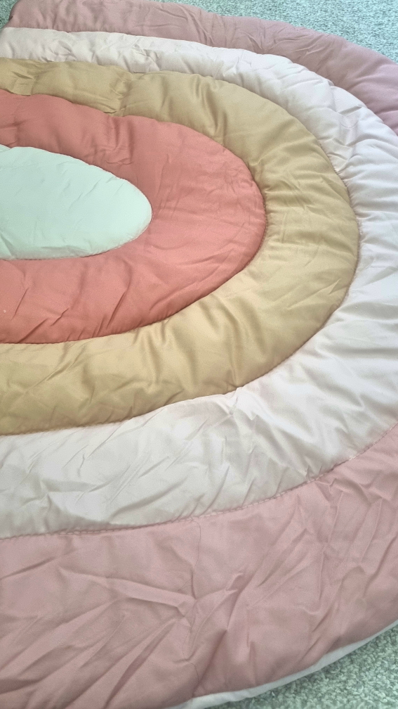 Baby Play Mat - Pink & Beige Rainbow - photo 3