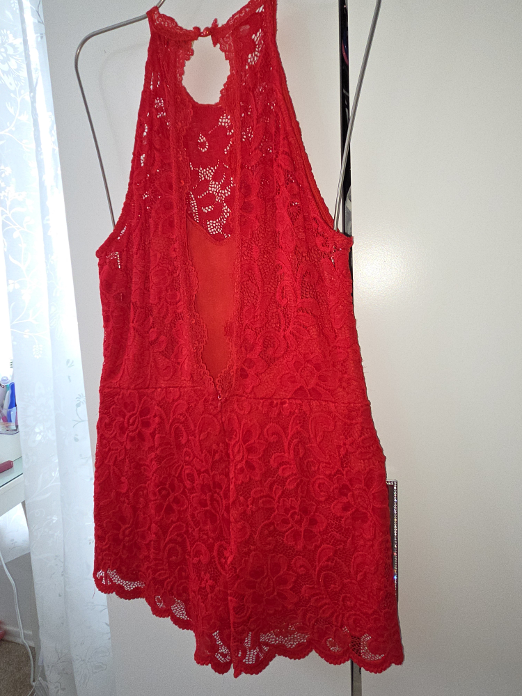 Red Lace Romper - photo 5