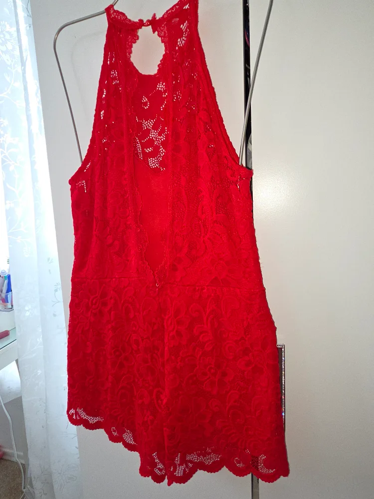Red Lace Romper image indicator(5)