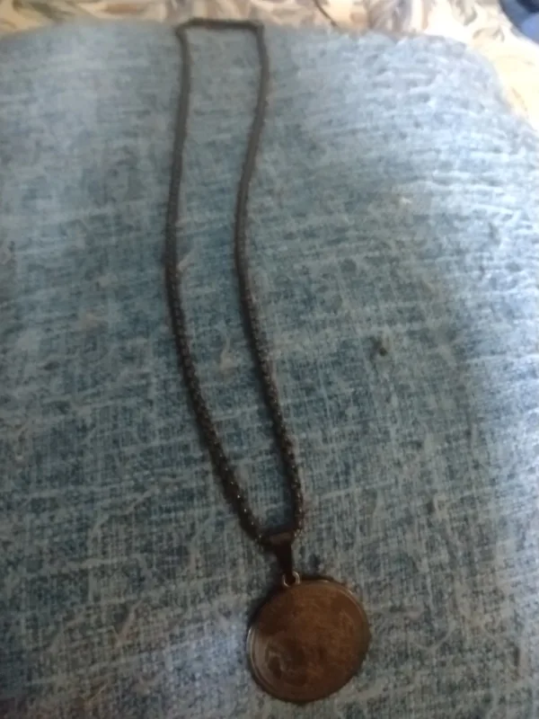 Saint Michael Pendant Necklace - Black thumbnail