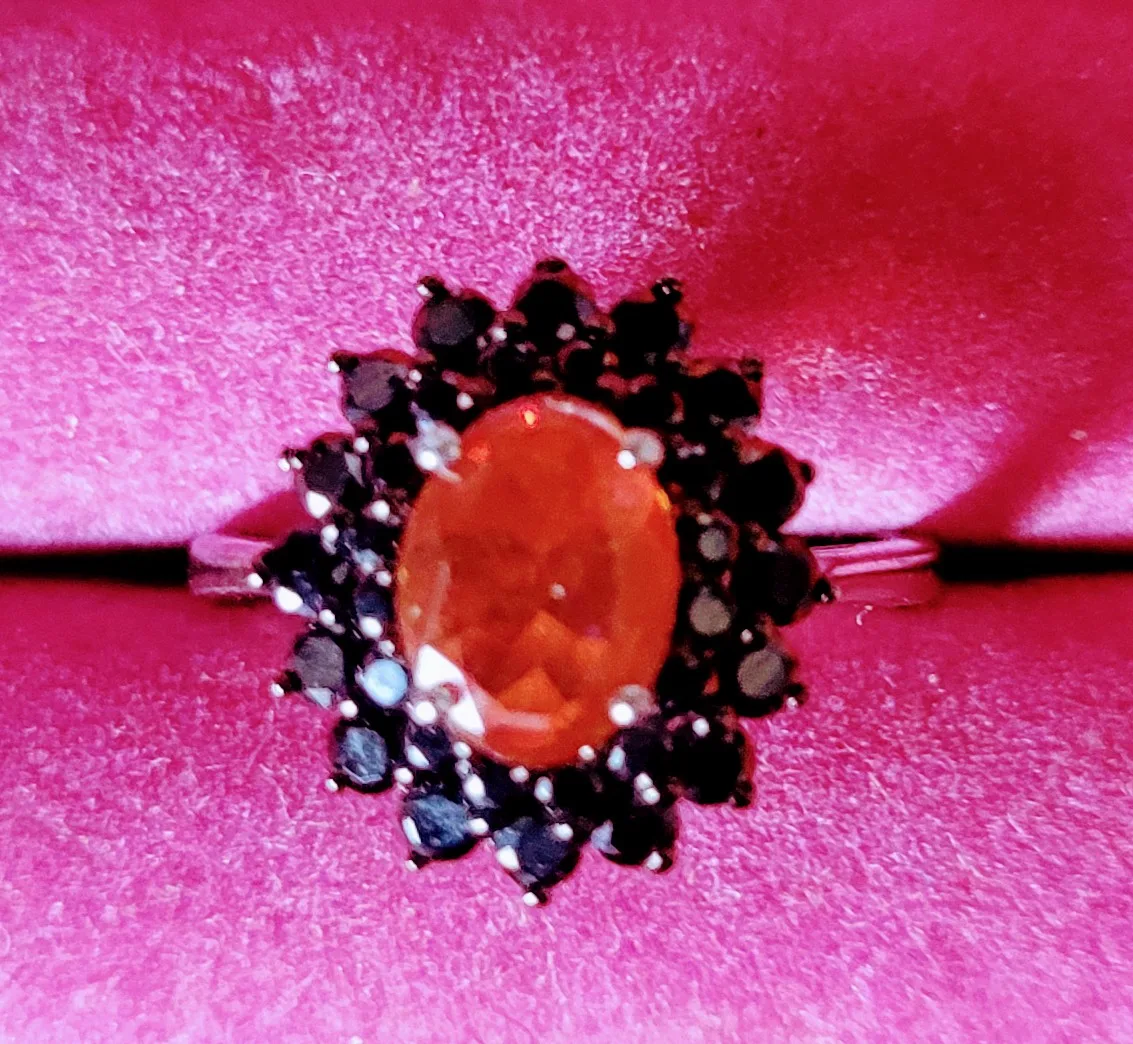 🇨🇦Orange Stone Ring size 6 thumbnail