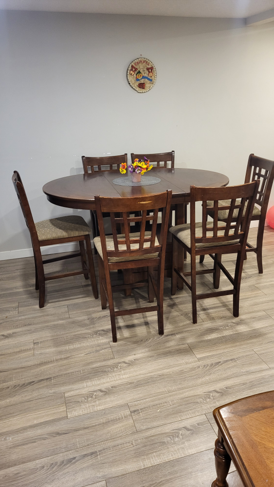 Dining Table with 6 Chairs. Pub height. - photo 2