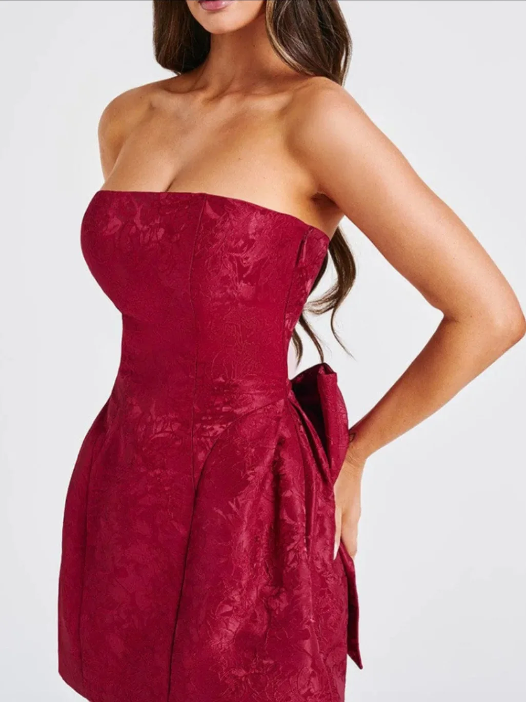 Babyboo-ELENORA MINI DRESS - RED-Size XS image indicator(4)