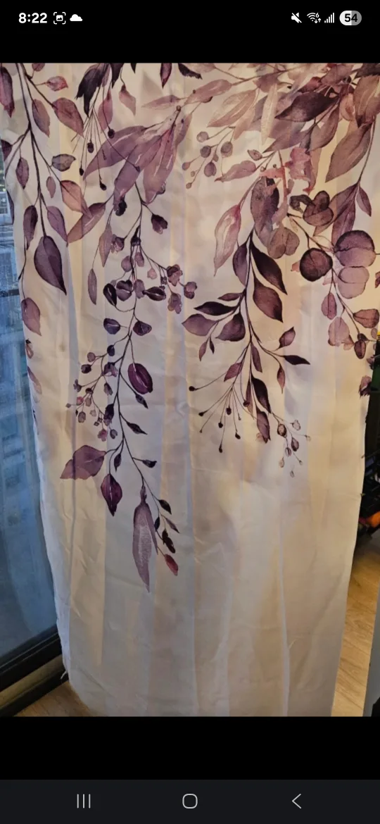 Floral Shower Curtain with Hooks image indicator(2)