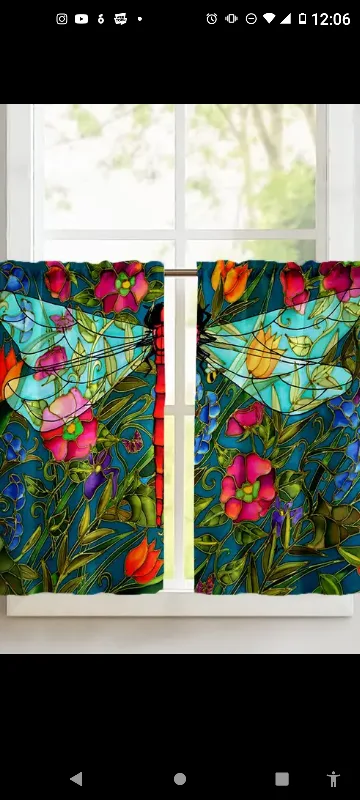 Floral Print Curtain Panels - New in Package thumbnail