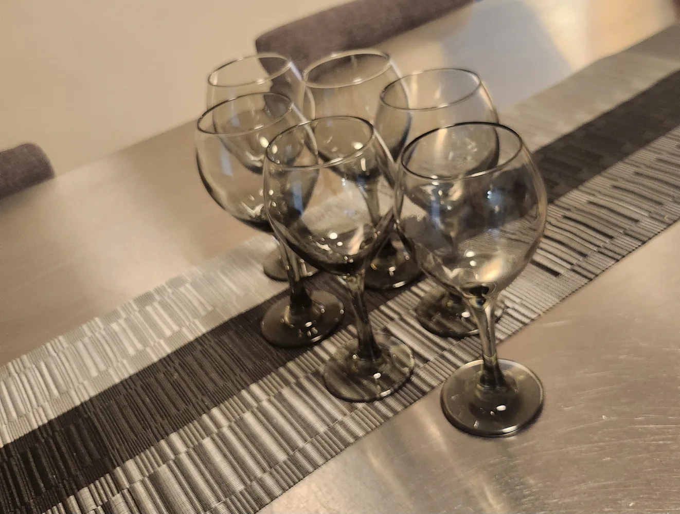 Set of 6 Grey Wine Glasses thumbnail