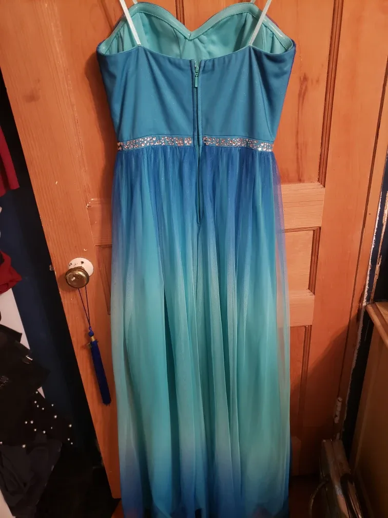 Laura Petites Blue Ombre Dress - Size 5 image indicator(2)