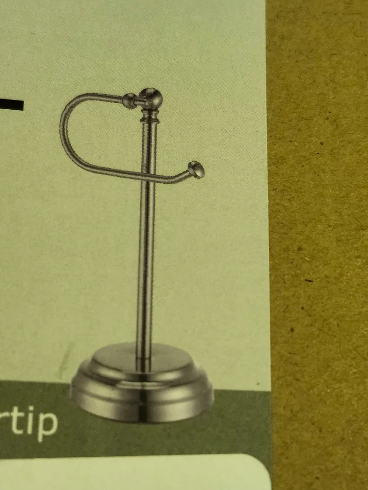 SunnyPoint Classic Fingertip Towel Holder Stand - Satin Nickel thumbnail