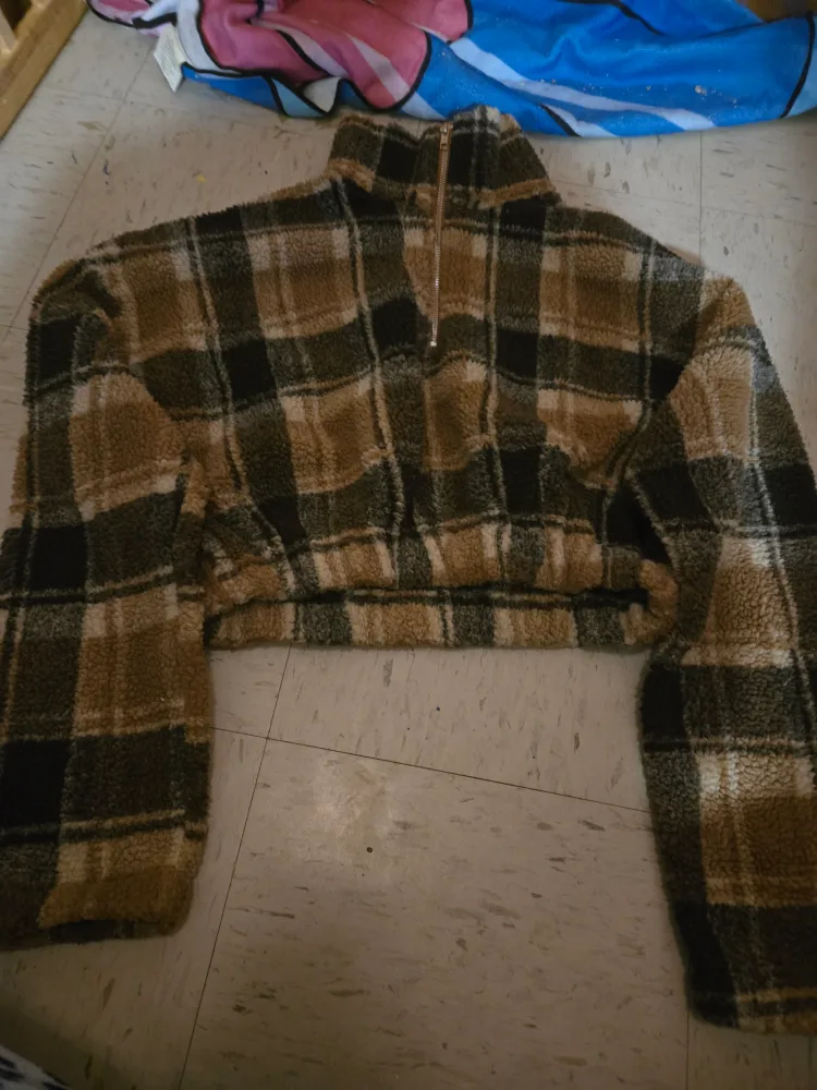 Plaid Sherpa Pullover thumbnail