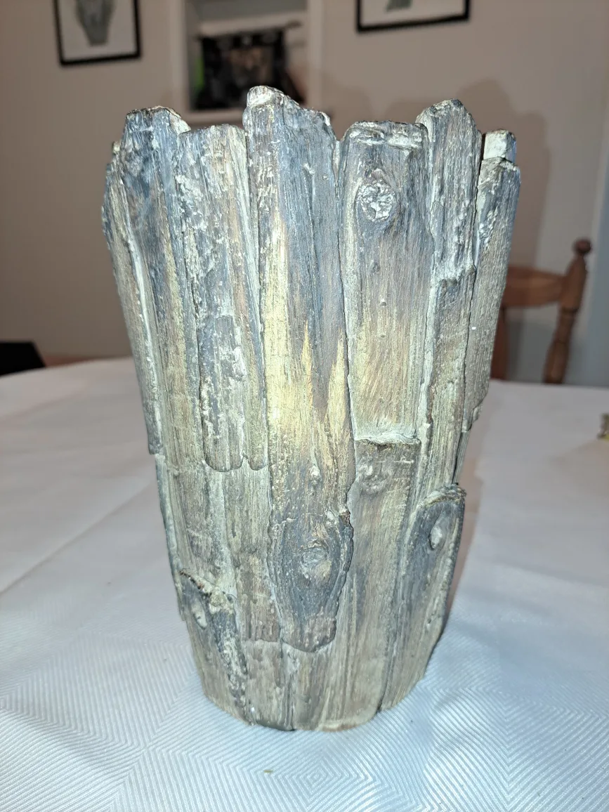 Rustic Wood-Look Planter/vase thumbnail