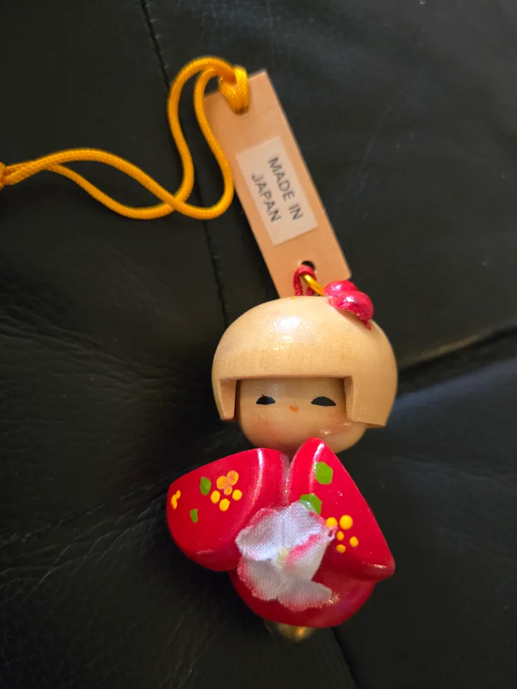 Kokeshi Doll Charm - Made in Japan thumbnail