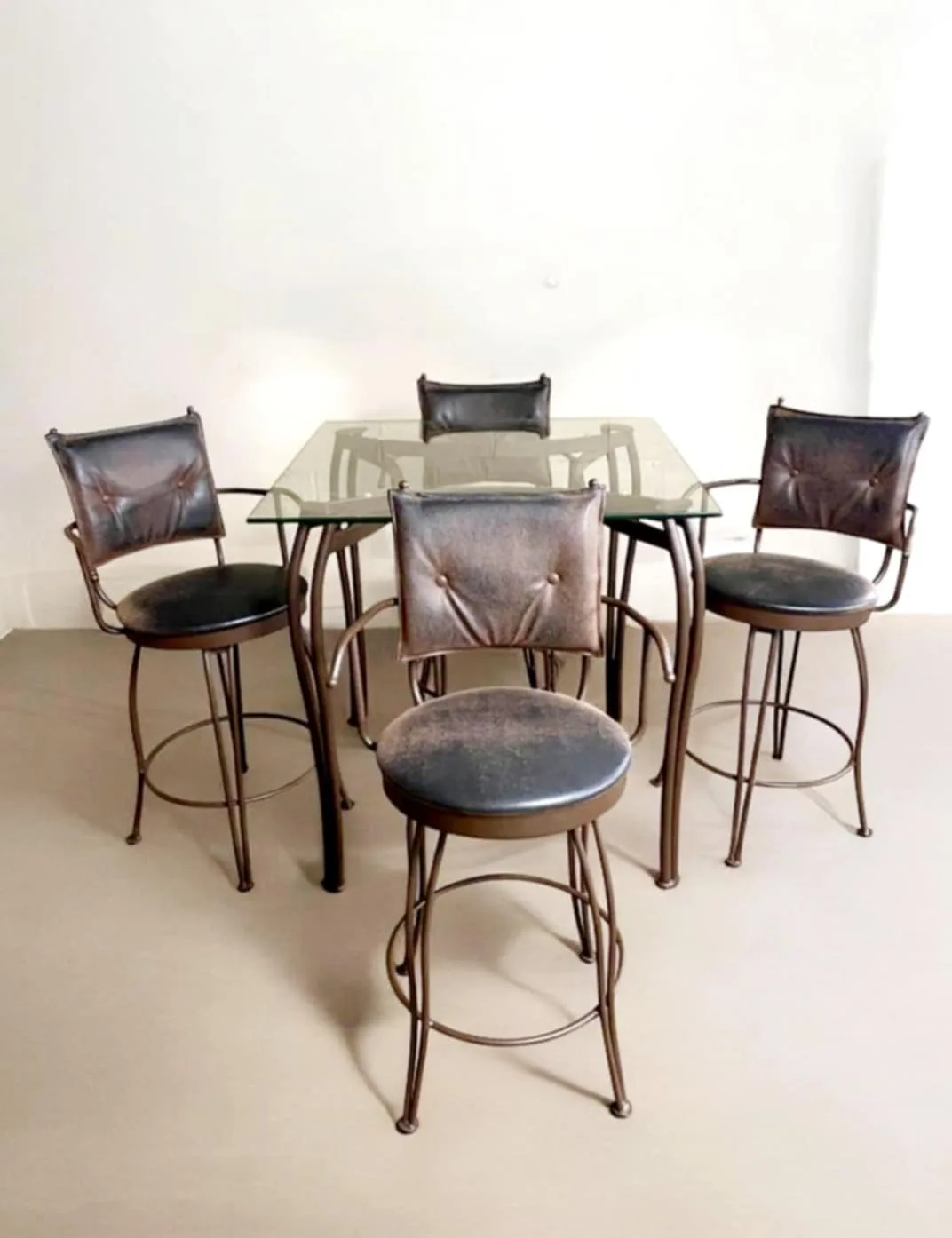 Industrial 3 Piece Trica "Bill" Wrought Iron Pub Set thumbnail