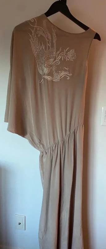 Beige Dress with Embellished Back thumbnail