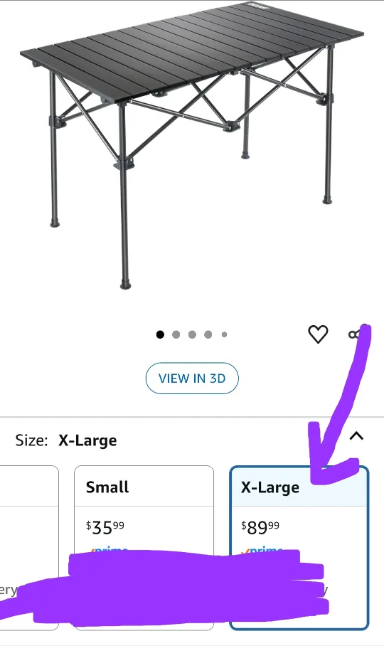 New Aluminum Portable Folding Camping Fishing XL image indicator(2)