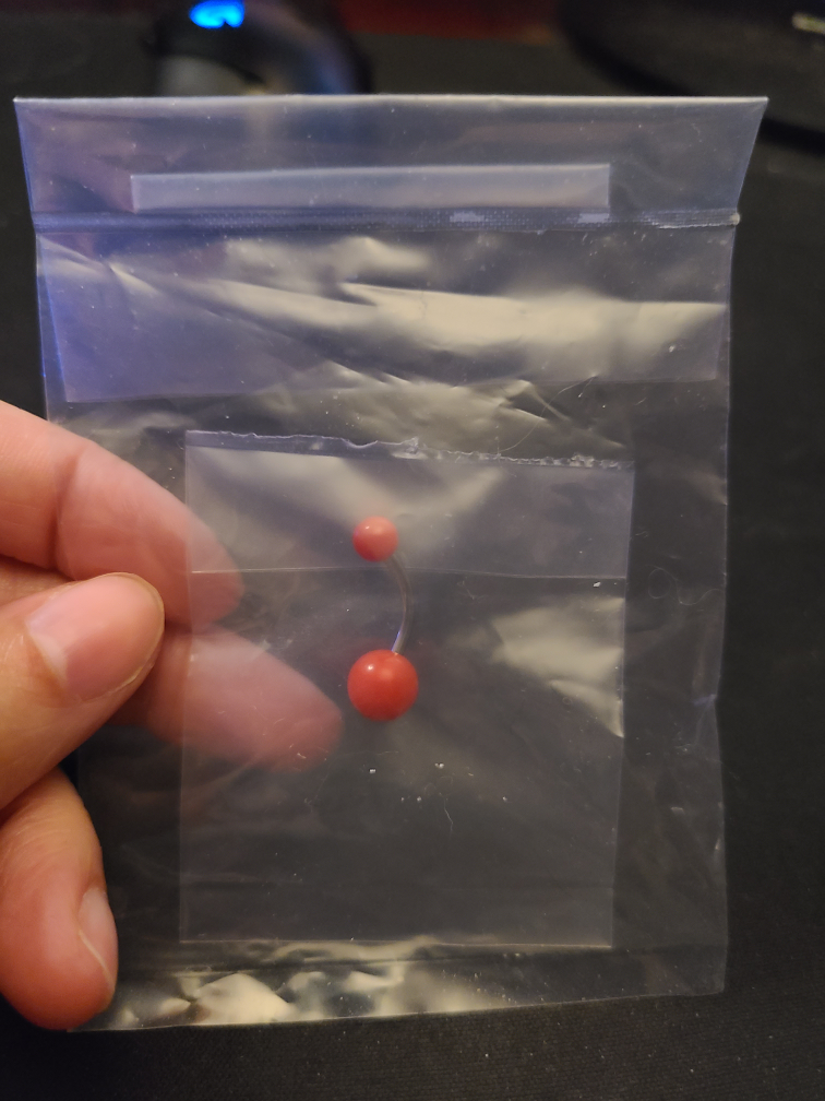 Red Belly Button Ring - New