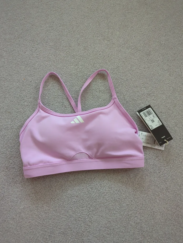 New Adidas AEROREADY Light Support Sports Bra - S - Lilac 🇨🇦 thumbnail