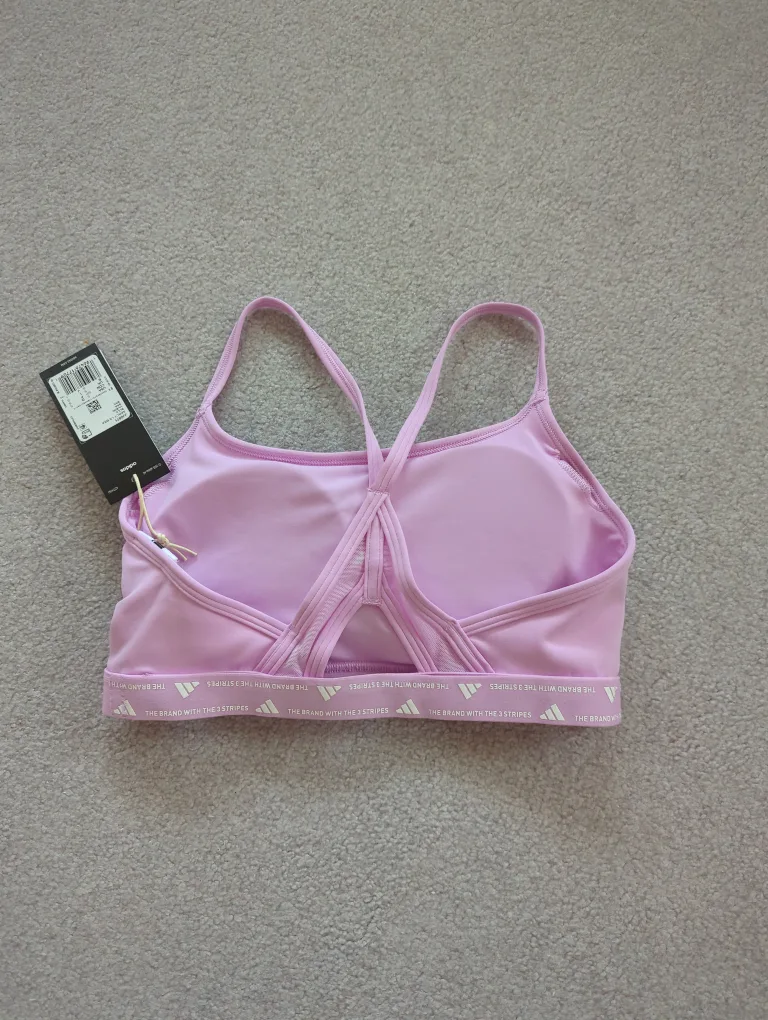 New Adidas AEROREADY Light Support Sports Bra - S - Lilac 🇨🇦 image indicator(2)
