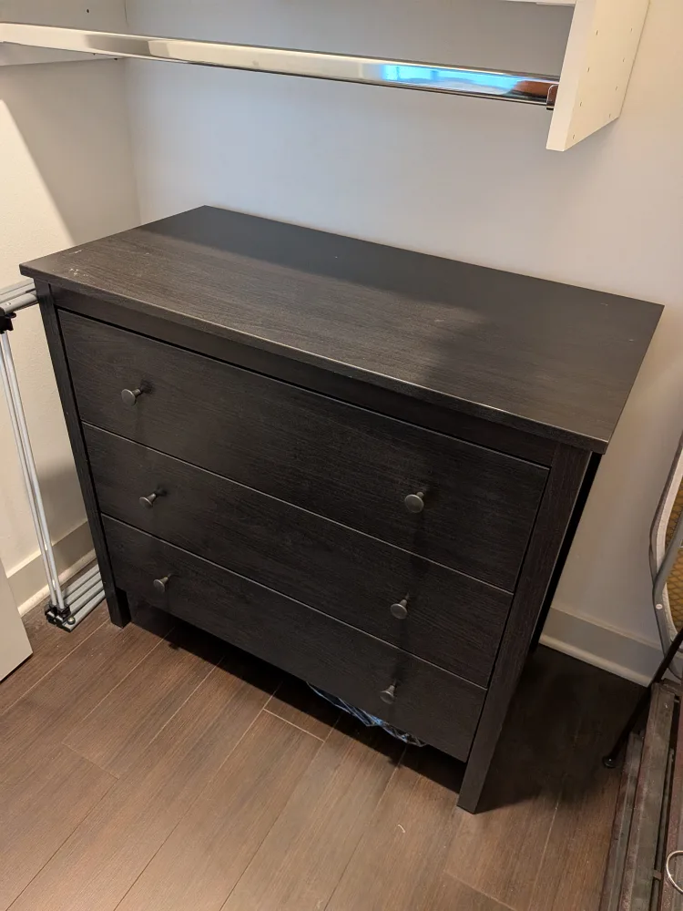 Black 3-Drawer Dresser thumbnail