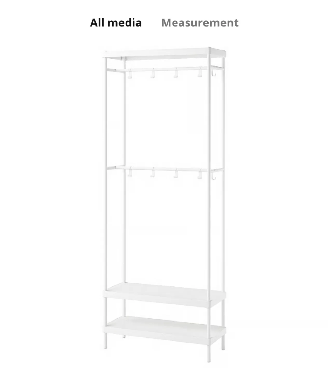 IKEA Clothes Rack - White thumbnail
