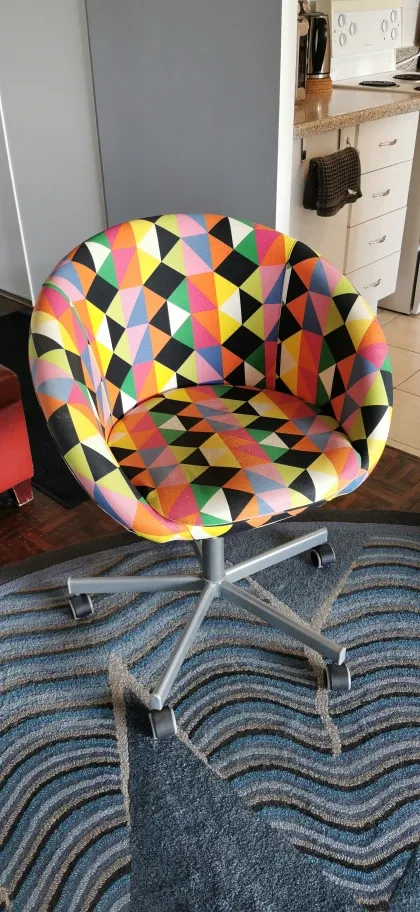 Funky Patterned Swivel Chair thumbnail