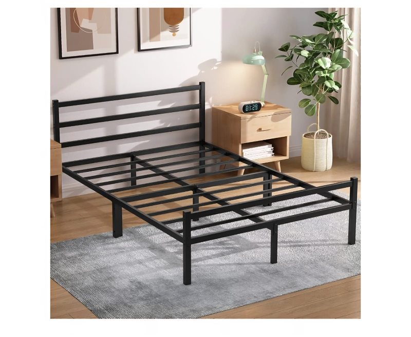Queen Size Metal Bed Frame - Black - photo 2