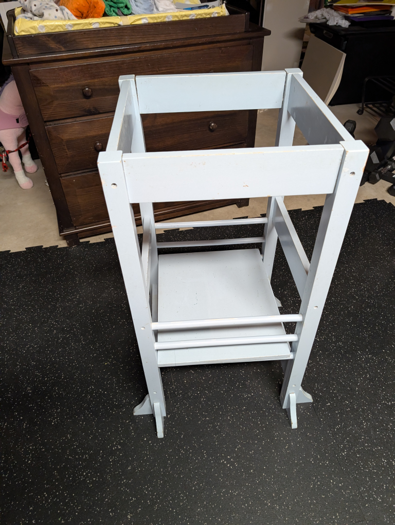 Kids Kitchen Helper Stool - Light Blue - photo 4