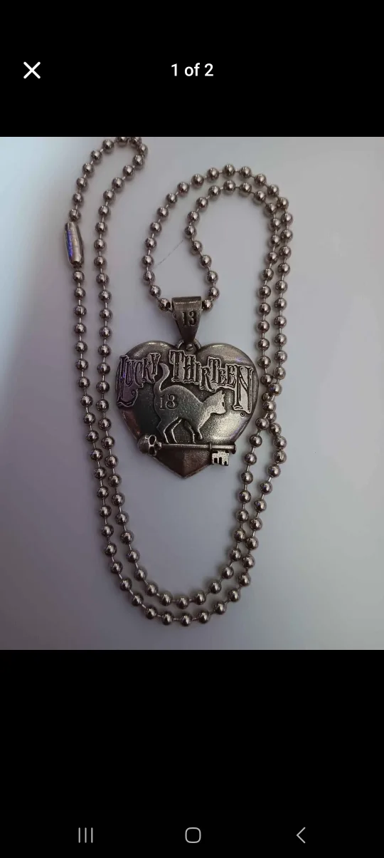 Lucky 13 Heart Pendant Necklace thumbnail
