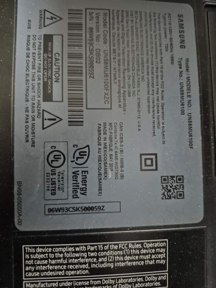 Samsung UN58MU6100 58" 4K UHD Smart TV image indicator(2)