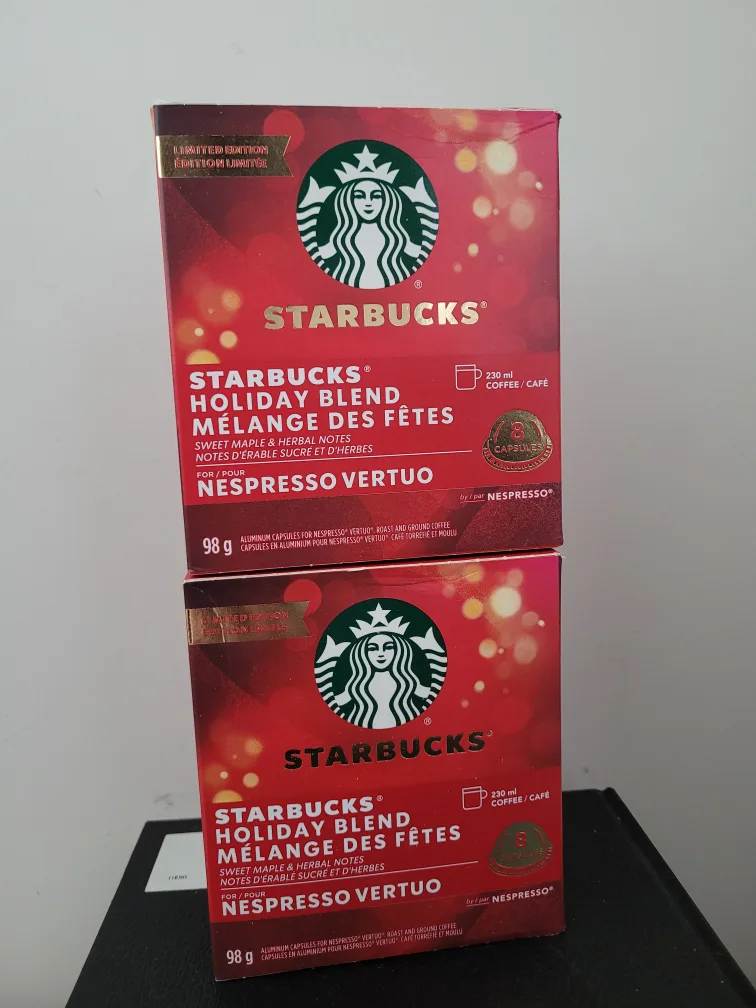 Starbucks Holiday Blend Nespresso Vertuo Capsules thumbnail