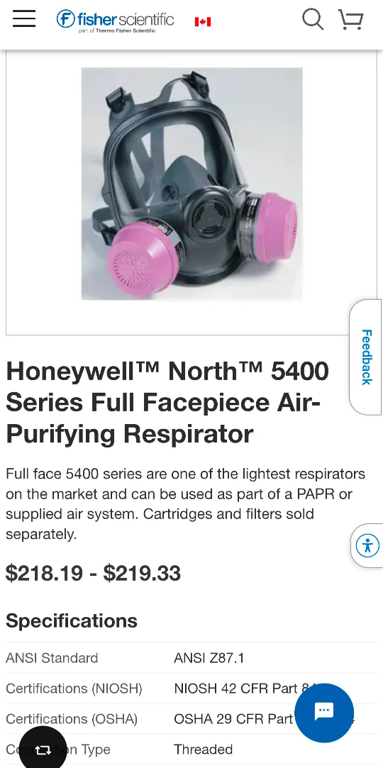 🥽Honeywell Full Facepiece Respirator P/N 54002🥽 image indicator(6)