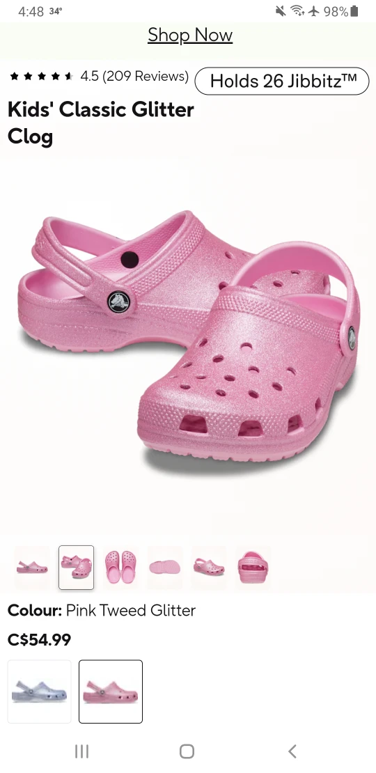 Crocs pink glitter size 13 - photo 3