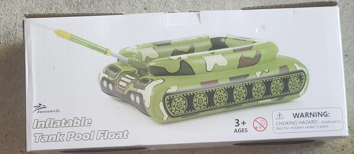 Jasonwell Inflatable Tank Pool Float - New in Box! thumbnail