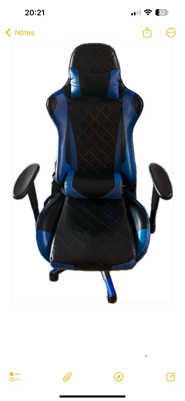 Blue & Black Gaming Chair thumbnail