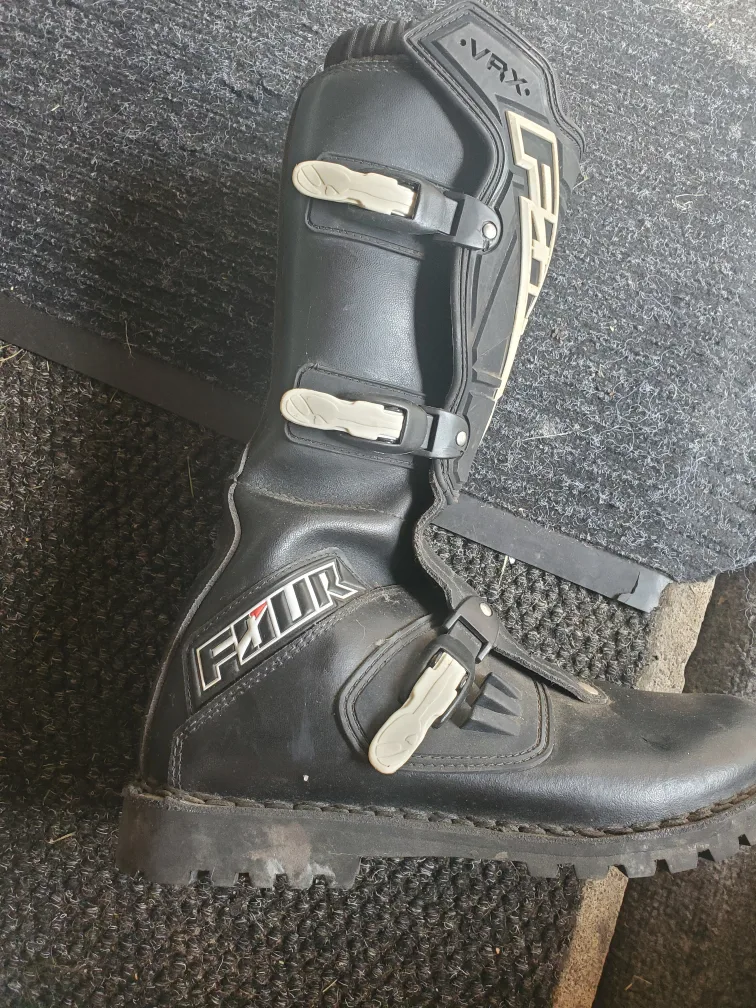 VRX Four Motocross Boots, Black. thumbnail