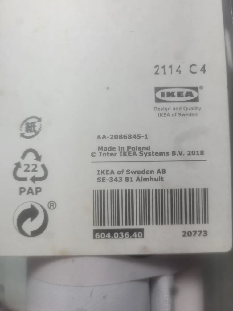 New IKEA FRIDANS Blackout Roller Blind - White image indicator(6)