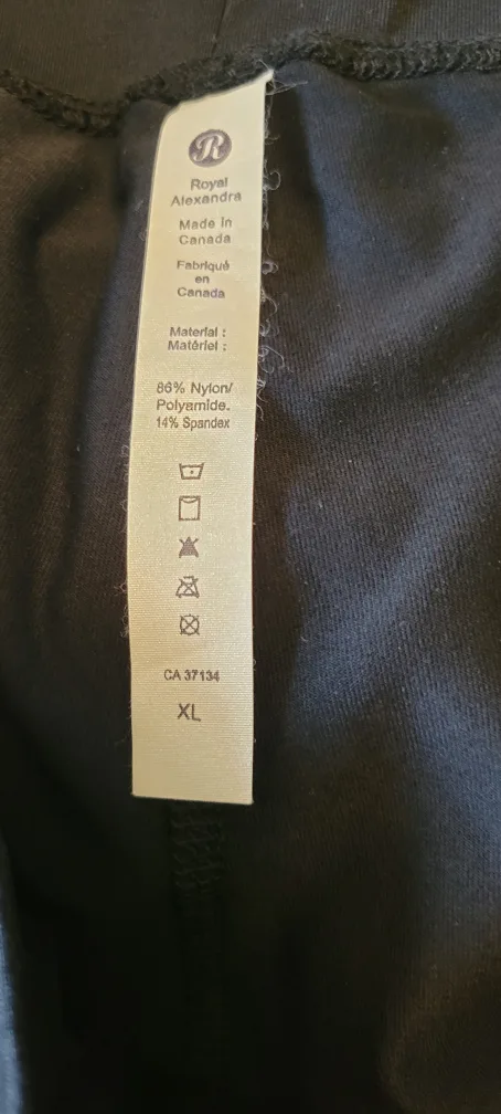 Royal Alexandra Black Yoga Pants - Size XL image indicator(2)