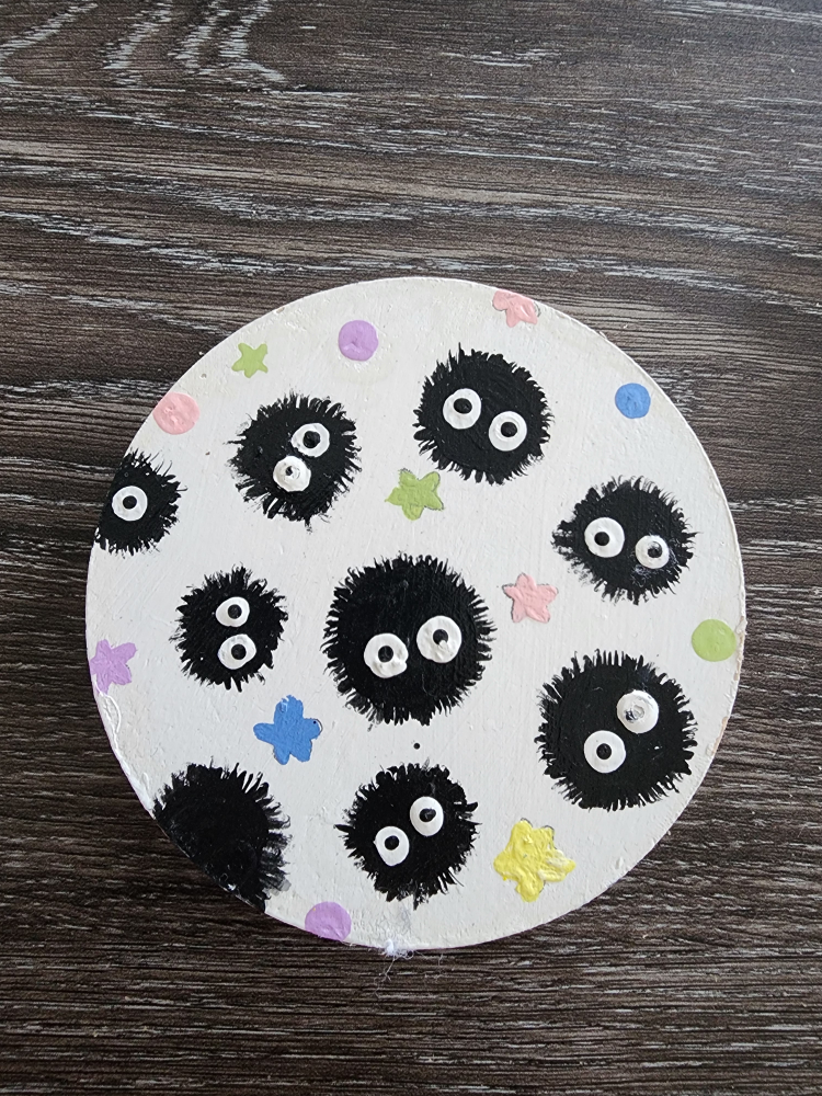 Handmade Soot Sprite Coasters (Set of 4)