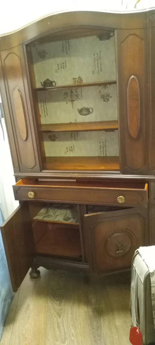 Antique Walnut & MahoganyChina Cabinet image indicator(2)