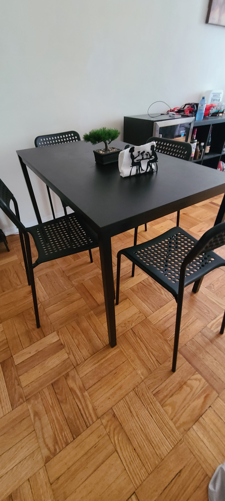 IKEA Lisabo Black Table & 4 Chairs