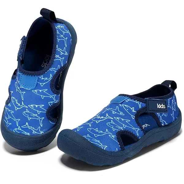 Kids Water Shoes - Blue Shark Pattern, Size 12 image indicator(2)