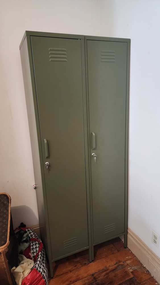 Pair of Sage/Jade Storage Lockers