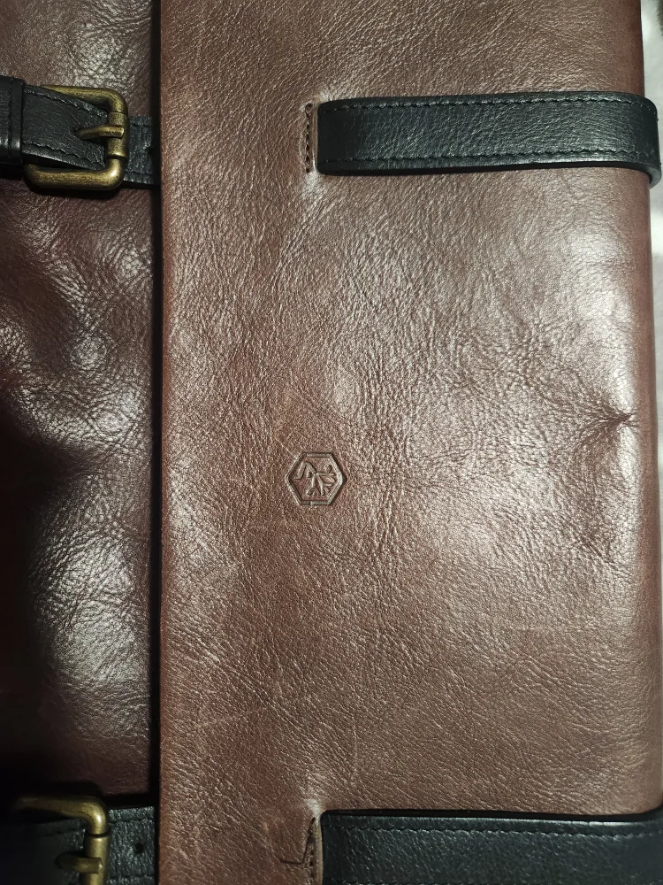 In Pell Brown Leather Messenger Bag thumbnail